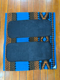 Ortho Equine Saddle Blanket - Firecracker Turquoise & Rust