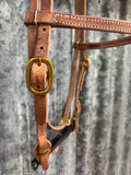 Quick Change Browband Headstall (White Stitch)