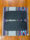 Ortho Equine Saddle Blanket - Firecracker Grey & Turquoise