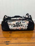 Hooey Competitor Duffle Bag - Black/Cream with Rodeo Print