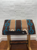 Ortho Equine Saddle Blanket - Tan, Brown & Turquoise