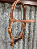 Quick Change Browband Headstall (White Stitch)
