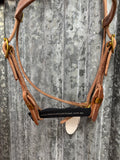 Quick Change Browband Headstall (White Stitch)