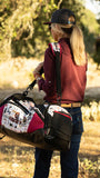 Hooey Competitor Duffle Bag - Black/Cream with Rodeo Print