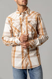 Kimes Ranch - Men's Long Sleeved Shirt Double R (WW Brown)