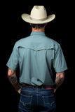 Ferrell - Pearl Snap Short Sleeve Shirt (The Core Aqua)