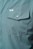 Ferrell - Pearl Snap Short Sleeve Shirt (The Core Aqua)