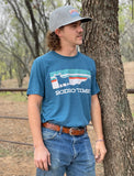 Dale Brisby - Sunset Rodeo Time Tee Teal