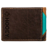 Hooey Montezuma Leather Wallet - Brown/Turquoise