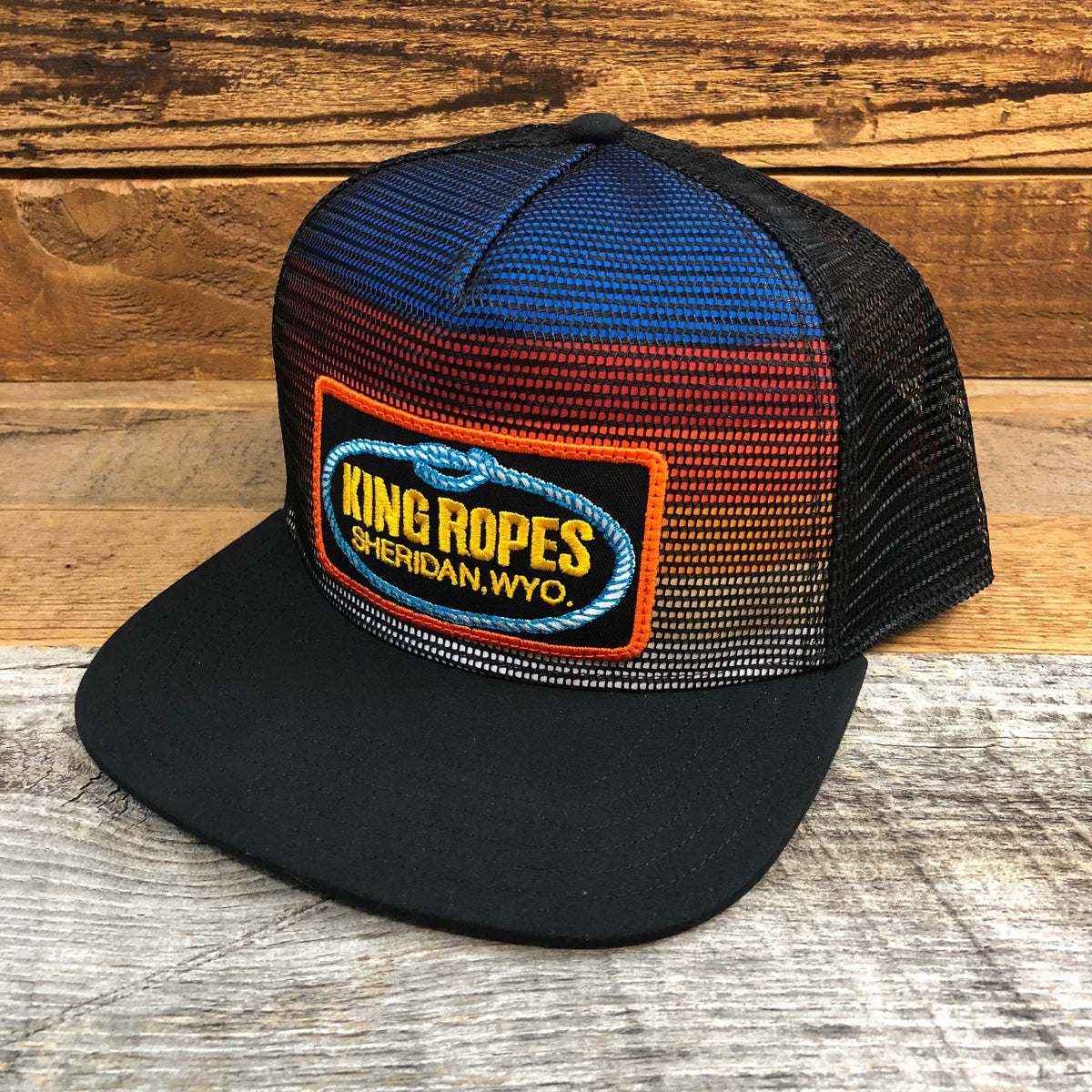 King Ropes Patch Trucker Cap Full Mesh Ombre The Cowboy's Closet