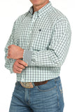 Cinch Men's Western Shirt - Turquoise Check (MTW1105931)