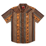 Sendero Provisions Co  - Serape Pearl Snap Short Sleeve Shirt (Walnut)