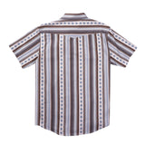 Sendero Provisions Co - Serape Pearl Snap Short Sleeve Shirt (Sky/Brown)