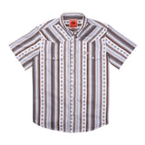 Sendero Provisions Co - Serape Pearl Snap Short Sleeve Shirt (Sky/Brown)