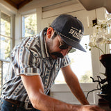 Sendero Provisions Co - Serape Pearl Snap Short Sleeve Shirt (Sky/Brown)