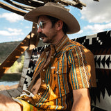 Sendero Provisions Co  - Serape Pearl Snap Short Sleeve Shirt (Walnut)