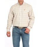 Cinch Men's Western Shirt - Khaki Plaid (MTW1105940)