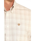 Cinch Men's Western Shirt - Khaki Plaid (MTW1105940)