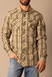 Kimes Ranch - Men's Long Sleeved Shirt Frank (Army Green)