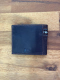 Men's Leather Wallet - Card Wallet with Aztec Stitching