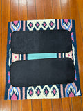 Ortho Equine Saddle Blanket - Navy, Pink & Light Blue