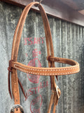Straight Browband Headstall - Water Loop Ends