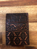 Red Dirt Hat Co Card Case - Floral Embossed With Aztec