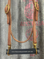 Straight Browband Headstall - Brass Snap Ends