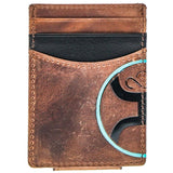 Hooey 2.0 Leather Wallet -  Brown/Black & Turquoise