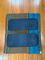 Ortho Equine Saddle Blanket - Bar 8 Chocolate Brown & Turquoise