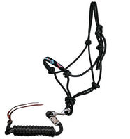 Tack - Multi Colour Beaded Rope Halter (TCC16366)