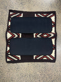 Ortho Equine Contoured Saddle Blanket - Brown/Cream/Burnt Orange