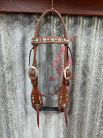 Dutton Browband Headstall (TCCSB-4) - Bronze & Turquoise
