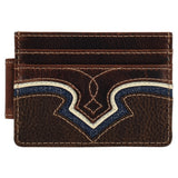 Justin Slim Card Wallet - Yoke With Denim Inlay