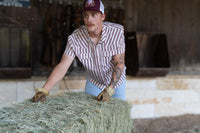 Lazy J Ranch Wear - Pearl Snap Short Sleeve Shirt (White Mesa)