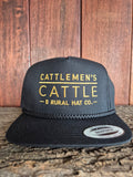 B Rural Co - Cattleman's Cattle Black & Gold Fabric Back