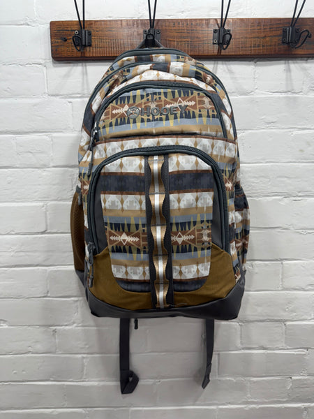 Hooey Ox Backpack Tan/Charcoal Aztec