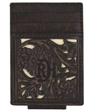 Red Dirt Hat Co Card Case - Brown With Ivory Underlay