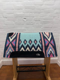 Ortho Equine Saddle Blanket - Navy, Pink & Light Blue