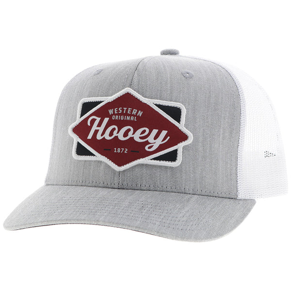 Hooey - Diamond Grey/White 6 Panel Trucker