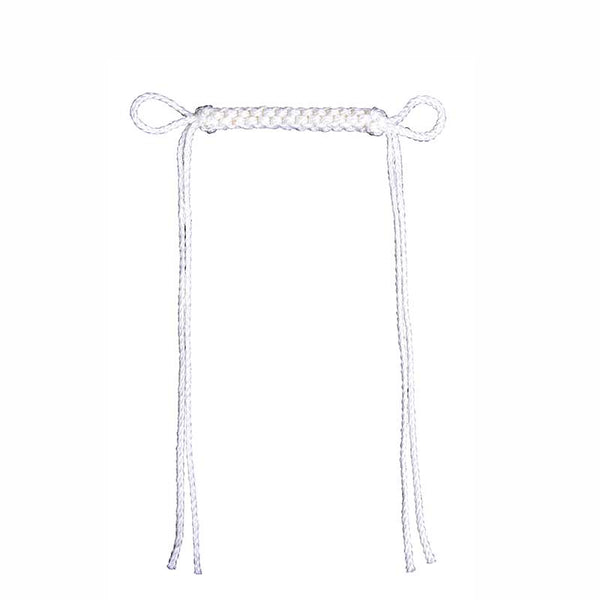 White Braided Rope Curb Strap