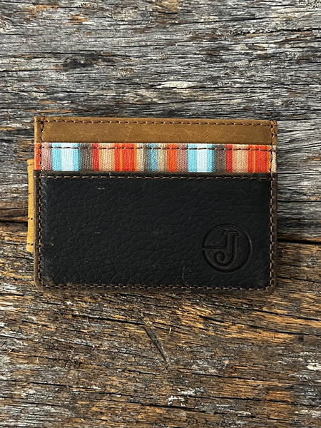 Men's Leather Wallet - Serape Inlay Card Wallet