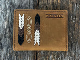 Men's Leather Wallet - Card Wallet with Stitching