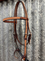 Leather Headstall - 5/8" Roughout Cowboy Knot