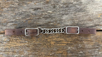 Dutton Leather Twisted Chain Curb Strap
