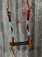 Beaded Leather One Ear Headstall (TCC74060)