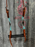 Beaded Leather One Ear Headstall (TCC74060)