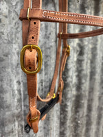 Quick Change Browband Headstall (White Stitch)