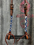 Beaded Leather One Ear Headstall (TCCAJ-644)