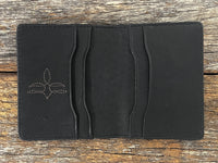 Men's Leather Wallet - Card Wallet with Basket Tooling